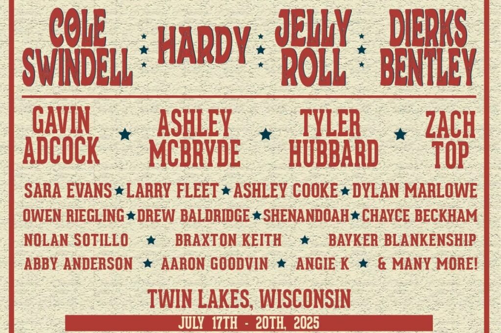 Picture of Country Thunder 2025 festival line-up - Photo by Sweet Talk Publicity - Maverick